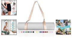 2 Sizes Adjustable Yoga Mat Strap – Super Comfy & Eco-Friendly Design Included