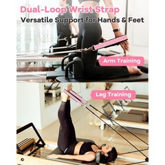 Wonderful Day 2PCS Pilates Straps for Reformer, Comfortable Enhanced Thickness,
