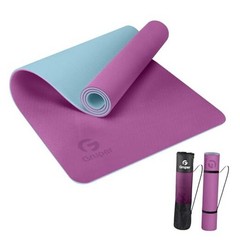 Non-Slip Yoga Mat – Eco Friendly – 0.24x24x72 Inches – Purple/Teal