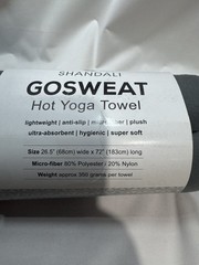 Shandali GoSweat Non-Slip Hot Yoga Towel with Super-Absorbent Soft Suede 26.5×72