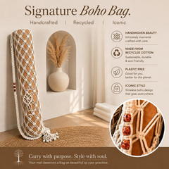 Deluxe Cork Yoga Mat – Gold, Coffee or Vegan Leather Cork Surface & Natural Rubb