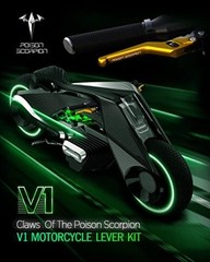 Gold Wheel Roller Short Motorcycle Brake Clutch Levers – Adjustable Brake Clutch