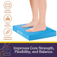 Balance Board and Yoga Strap Set with Exercise Bands for Stretching, Stabilit…