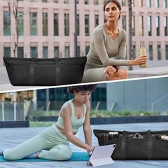 Large Yoga Mat Bag with Shoes Compartment and Wet Pocket Ladies Pilates Gym T…
