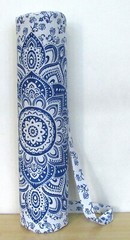 Indian Blue White Mandala Bags With Shoulder Strap Yoga Mat Carrier Yoga Bags US