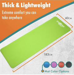 Fitness Green Exercise Mat with Carry Strap