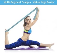 Digital Segmented Elastic Yoga Strap 115cm x 4cm Without Fastener Blue/Black