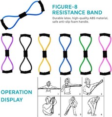 Pilates Ring Kit Workouts Sets Magic Ring Booty Bands Glutes Yoga Ball, 8 Pcs