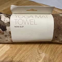 Calia Silicone Backed Non Slip Yoga Mat Towel Tan Brown CSF00013