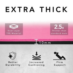Large Exercise Mat by – Extra Wide and Extra Thick Yoga Mat 183cm x 80…