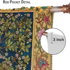William Morris Botanical Windows Curtains,Tree of Life Original Design Floral…