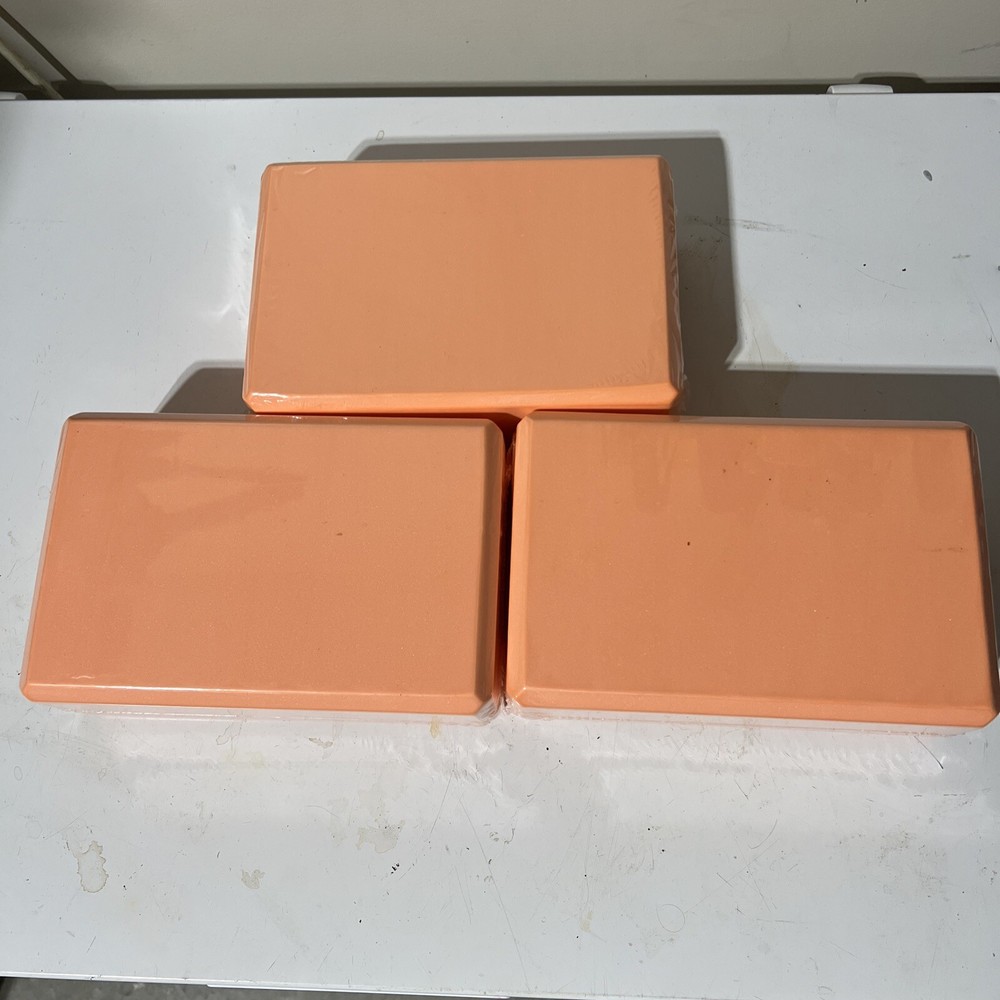 3 Pk New Freshfit orange Peach coral color YOGA FOAM BLOCK !!!