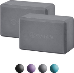 Gaiam Yoga Block – Supportive Latex-Free Eva Foam – Soft Non-Slip Surface with B