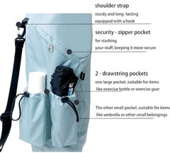 Yoga Mat Bag w/Water Bottle & Big Wet Pocket/Yoga strap & LargeCapacity/Free S&H