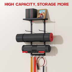 Yoga Mat Holder Wall Mount, Yoga Accessory Mat Storage Rack, Home Gym Accessorie