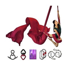 Aerial Silks Deluxe Equipment Set for Aerial Yoga,11 yards Aerial Yoga Hammoc…