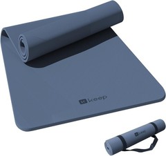 KEEP Extra Wide Yoga Mat 7mm Thick Non-Slip Exercise Pilates Fitness Mat w/ Stra