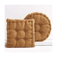 Meditation Floor Pillow Set of 2 Large Square and Round Floor C… USA FAST SHIP
