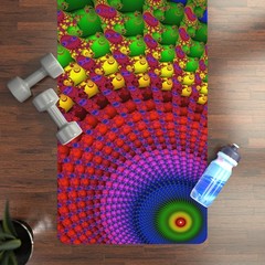 Yoga Mat, Sacred Geometry Mandala Fractal Psychedelic Mat, trippy Exercise Mat