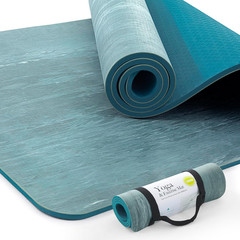 Extra Thick Yoga Mat, 2/5 Inch (10MM), Natural Rubber and TPE Non Slip Yoga Mats