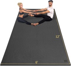GXMMAT Large Yoga Mat 12x6ft 7mm Extra Thick Non Slip