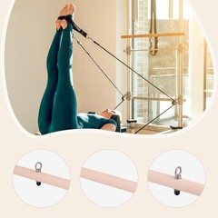 Pilates Roll Down Bar with Hooks Pulling Rod