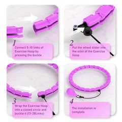 Weighted Hula Circle Hoops for Adults Weight Loss, Infinity Fitness Hoop Plus…