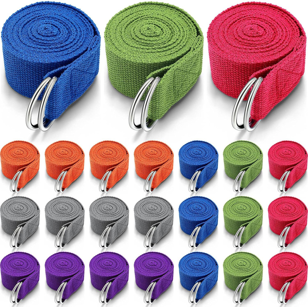 Leyndo Yoga Strap Stretching Pilates Exercise Adjustable Straps 6 Ft Non Elastic