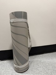 Non-Slip Foam Yoga Mat Beige Gray with Carry Strap for Yoga