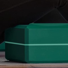 Hugger Mugger 4″ Foam Yoga Block Evergreen strong and stable, beveled edges…