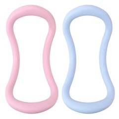 KH866 Set of 2 Yoga Rings for Leg, Calves, Calf Pilates, pink and blue