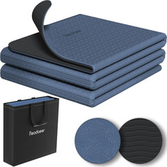 Readaeer Foldable Yoga Mat for Travel Folding Yoga Mat 6Mm Thick with Carrying B