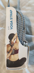 Evolve Yoga Strap Gray 6 Feet Machine Washable 100% Polyester Durable D-Ring