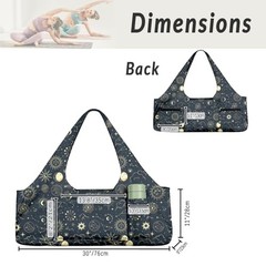 Women’s Yoga Bag with Yoga Mat Carrier – Large Mat Pocket Fitness Sun and Moon