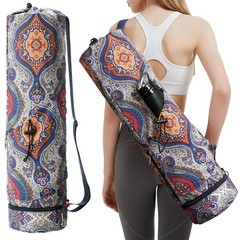 Yoga Mat Bag Water Bottle Pocket Bottom Wet Storage Exercise Carrier Fitness