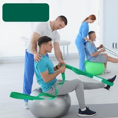 Physical Therapy Strap, Yoga Stretching Band 10 Loops Pilates, Green
