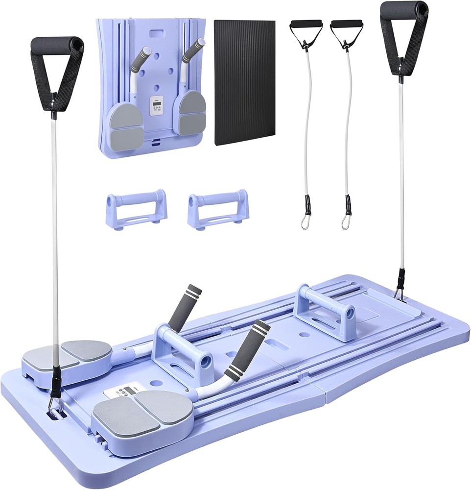 Pilates Board-Pilates Reformer Set With Timer, Ab Sculpting Handles,Home Workout