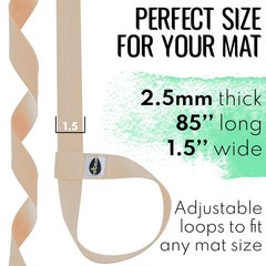 Yoga Mat Strap – Extra Soft & Thick Cotton Carrier for All Mats