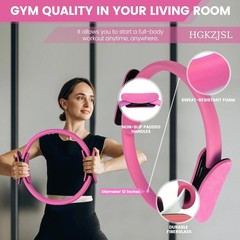 Pink Pilates Ring and Ball Set for Beginners#