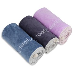 Xoofewal Microfiber Gym Towel Set for Men Women, 3 Pack, Blue+grey+purple