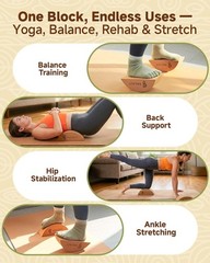 Cork Yoga Blocks, Half Moon Foot and Calf Stretching Tool | high-density cork…