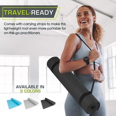 Yoga Mat 1/8” (3mm) Thick, Extra Long 72-Inch Lightweight Fitness Mat with No…