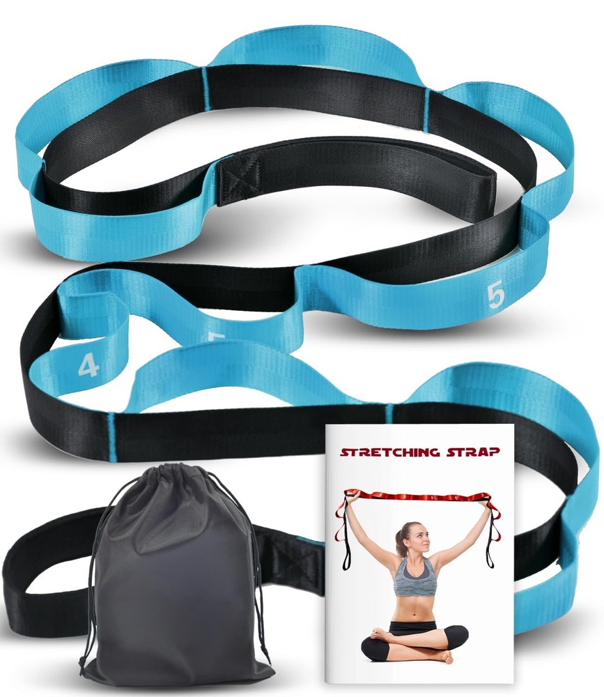 Stretching Strap with 10 LoopsYoga Strap for Physical Therapy,Home Workout,Pi…