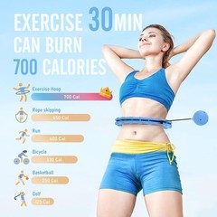 Weighted Hula Circle Hoops for Adults Weight Loss, Infinity Fitness Hoop Plus…