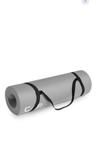 CAP Barbell 1/2-Inch High Density Exercise Yoga Mat with Strap 68″x24″, Black