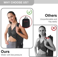 Yoga Mat Bag Carrier Side Mesh Zipper Pocket Exterior Wet Compartment Lightwe…