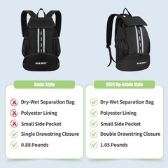 EULANT Soccer Backpack with Shoes Compartment, Waterproof Drawstring Bag for …