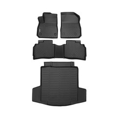 GINOWY-Custom Fit Floor Mats & Cargo Liner Full Set for Chevy Malibu 2016-202…