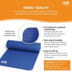 Gymnastics Mat Blue 0.6 inches | Skin-Friendly & Non-Slip | Optimal Cushionin…