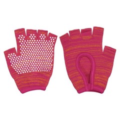 Yoga Gloves, Non Slip Fingerless Pilates Gloves, Red Orange